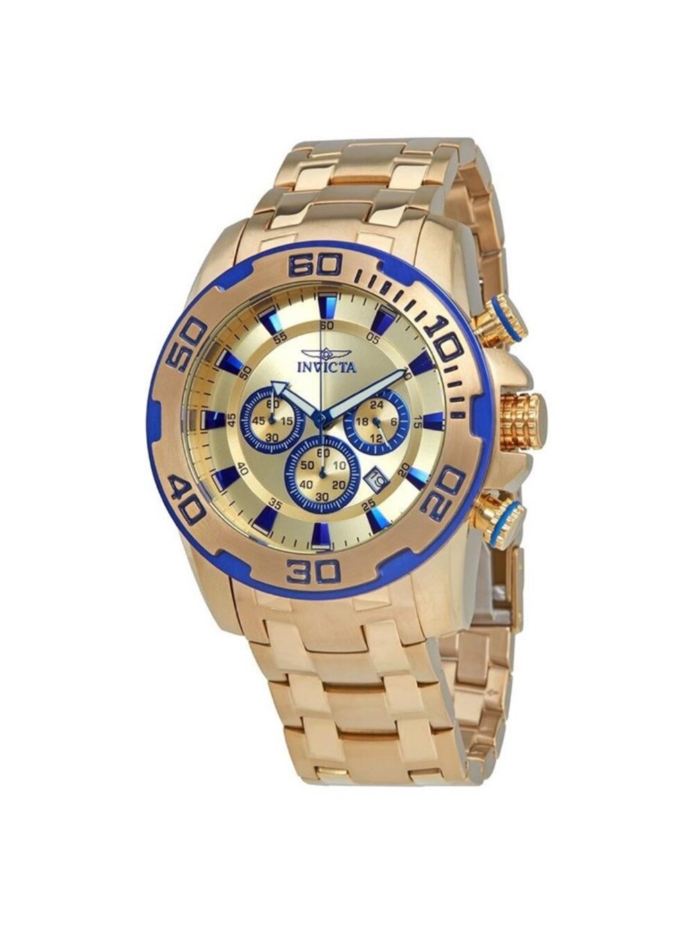 NWT Invicta Pro Diver Chronograph Gold Dial Men's Watch